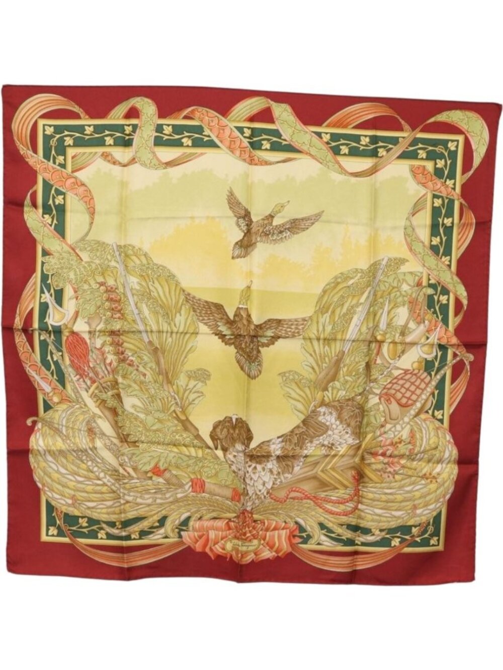 Salvatore Ferragamo Scarf Silk Bordeaux